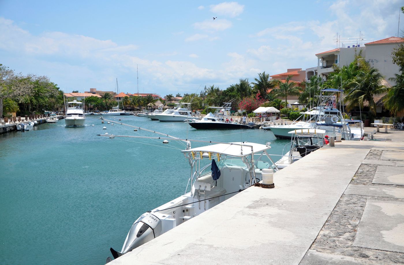 Canal view · Puerto Aventuras marina